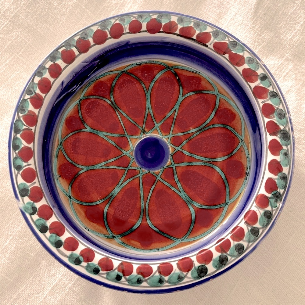 Arte D’Italia Sicilian hand painted ceramic bowl. Allegria vintage collectible